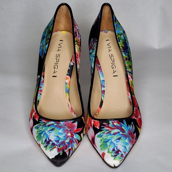 Via Spiga Shoes - Via Spiga, Floral Patterned High Heels, Size 6M